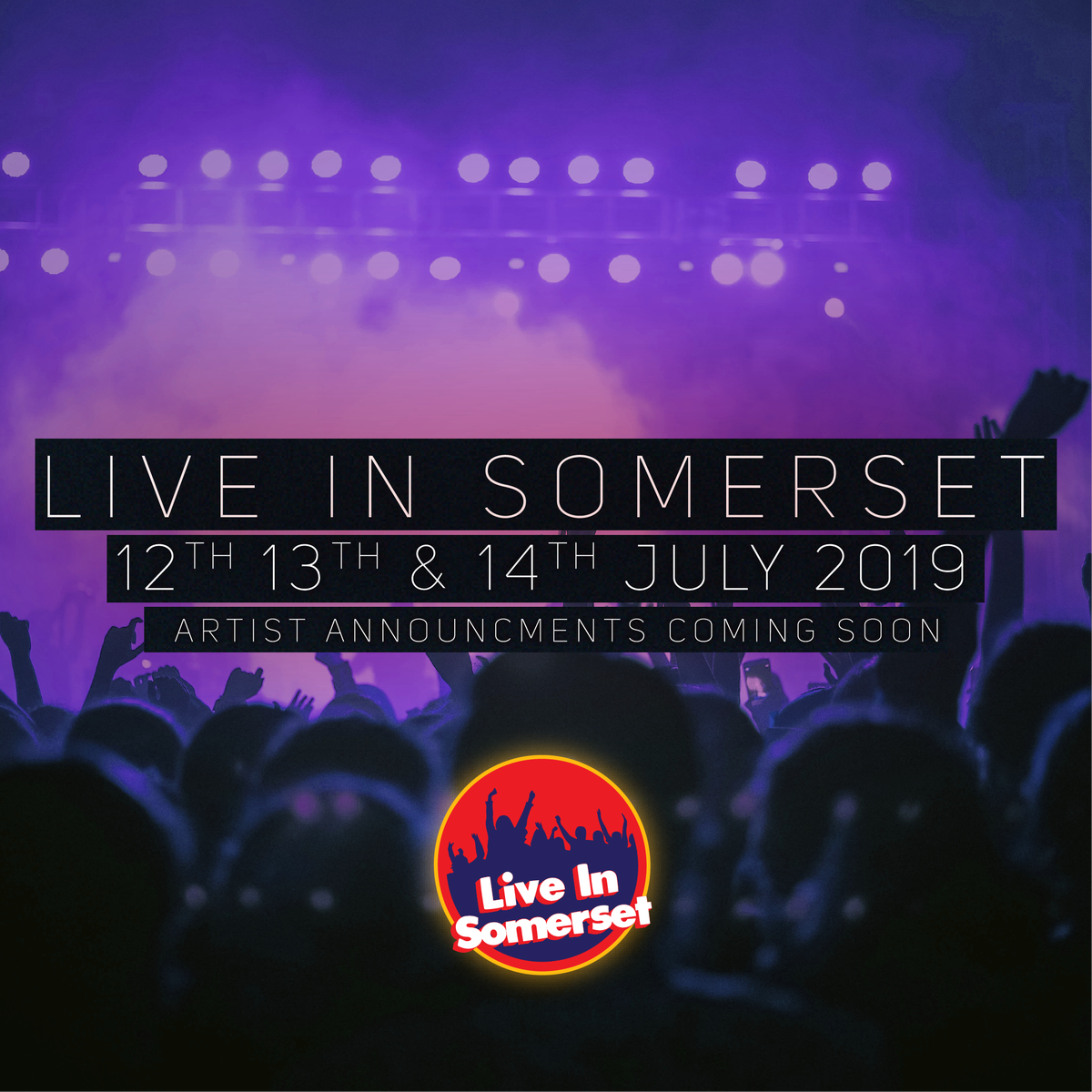 We are so excited to announce that Live In Somerset will be returning on the 12th, 13th &amp; 14th July 2019!! Keep an eye on our social media pages for more updates coming soon 😁🎉 #LiveinSomerset #July19 #LiveMusic #Somerset #Taunton