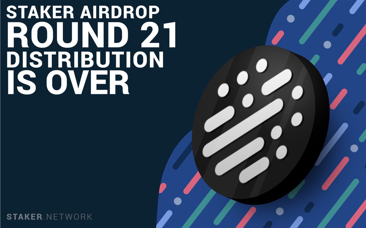 Airdrop #21 Airdrop Distribution is over.

50000 STR distributed among 1012 valid participants.

#airdrop #airdropalert #airdroplive #airdrophunters #cryptocurrency #PoS #PoSinETH #mining #bitcoin #crex24 #STR #STAKER #AD21 #forum