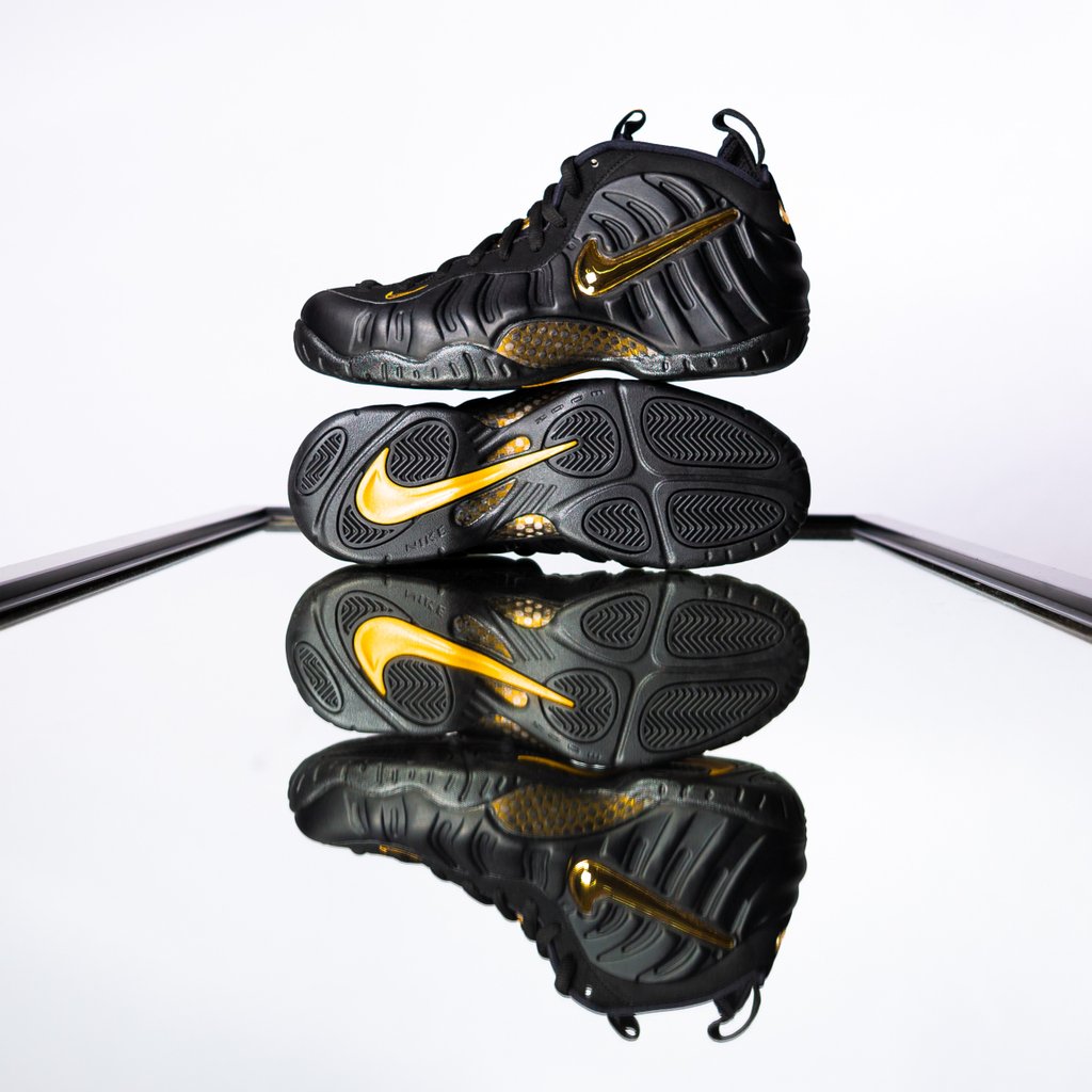 black and gold foamposites preschool