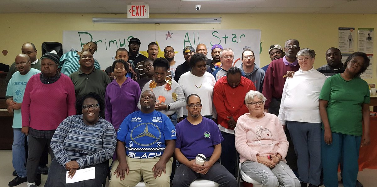 AspireBHDDS's tweet photo. Staff and participants at Primus Industries I/DD Day Center enjoyed their Thanksgiving celebration and All-Star Talent Show this afternoon!
#WeveGotTalent #AllStars #ThanksgivingCelebration #GiveThanks #AttitudeOfGratitude #CommunityInvolvement #AspireToInspire #IDDServices https://t.co/smMG0RPcZv