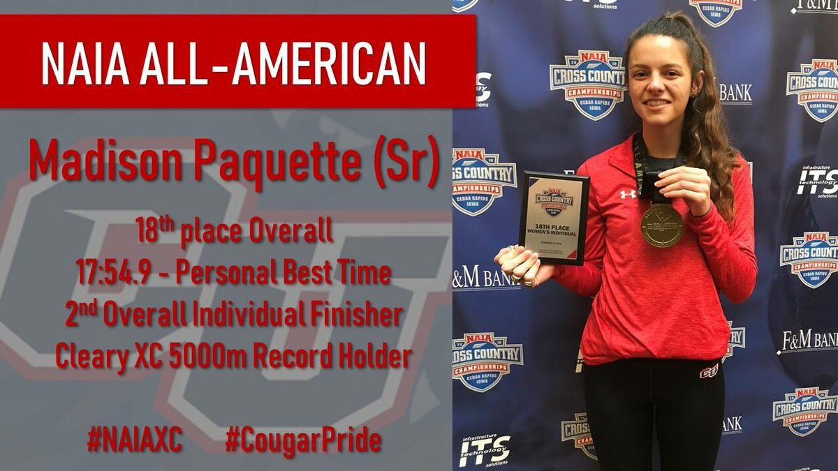 #NAIAXC #AllAmerican #GetPaid #SheRunsFast #OneProudTeam <a href="/madison8run/">Madison</a> <a href="/AthleticsCleary/">Cleary Athletics</a> <a href="/NAIA/">NAIA</a> <a href="/WHACAthletics/">WHAC</a>