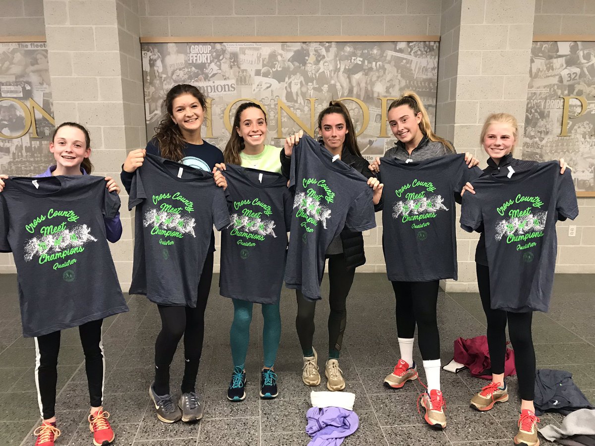 Thanks to the ladies of <a href="/RBCXC/">Red Bank Catholic XC</a> for showing off this year’s edition of the #shorecoaches moc qualifier tees.  Coaches if your #shoreconference athletes or team has qualified please come by the   RBC tent tomorrow near the house to pick them up!