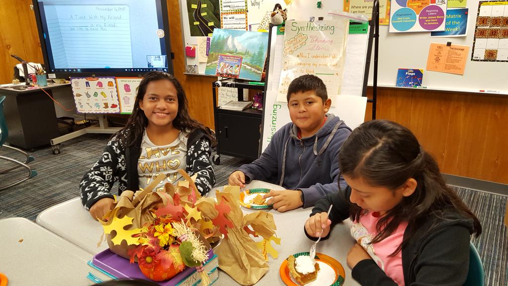 Pie Day in Lieder NAC today. Experiencing Thanksgiving traditions. ❤ We are thankful for each other and we are thankful for pie.
<a href="/CFISDLieder/">Lieder Elementary</a>
#LeopardsShine 
<a href="/cfisdcia/">Curriculum & Instruction and Accountability</a> 
<a href="/Ayersmaureen/">Maureen Ayers</a> 
#CFISDspirit