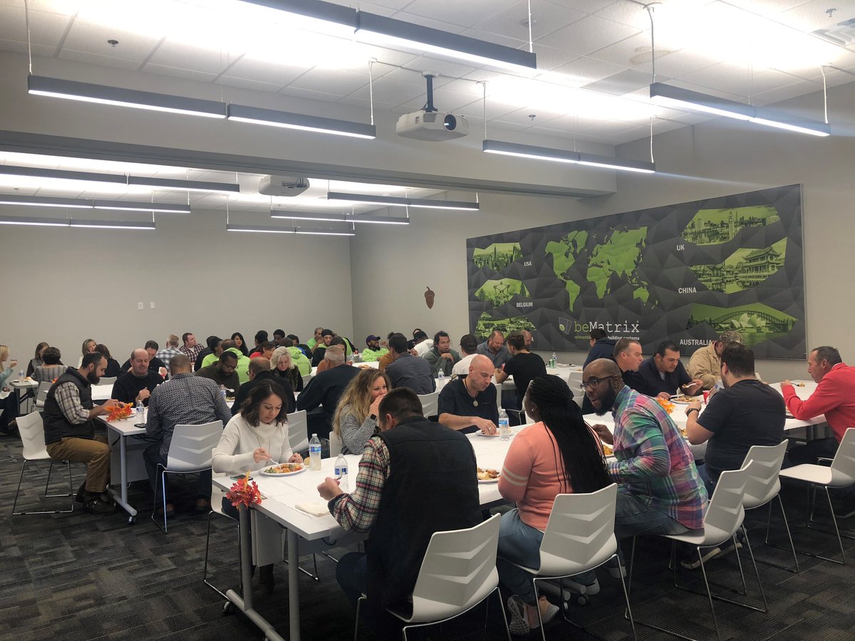 beMatrixUSA's tweet photo. Celebrating an early Thanksgiving with co-workers, but what we’re truly thankful for is customers like you. Have a safe and happy holiday. #beGrateful #beMatrixLife https://t.co/kYG0z5xuEk