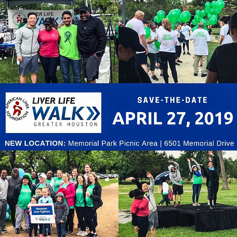 Save-the-Date! #liverlifewalk #houston #April2019 #memorialparkhouston #Health #fattyliver #superdoctors #Alfhouston #familyfun #dogfriendly #patients #families #nurses #caregivers #volunteers #liverlove