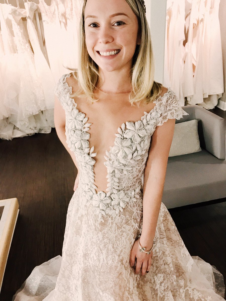 YASMIN✨🙌🏻 The blush dress of our dreams. We are so anxious to get our stock piece in the store! Make sure to come try Netta’s sample on before the trunk show pieces leave us! @nettabenshabu