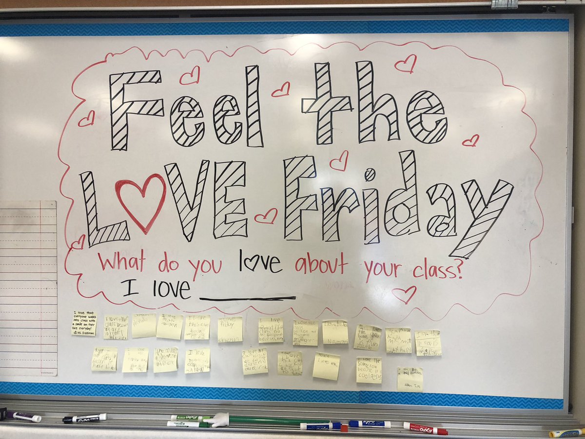 Ms_SGoodman's tweet photo. Finished this week with what we were thankful for &amp; what we love about our class! https://t.co/E9vptBIJam