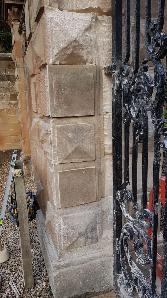 ESMasons's tweet image. New stone indents re using existing stone #indents #builttolast #edinburgh #stone #masons