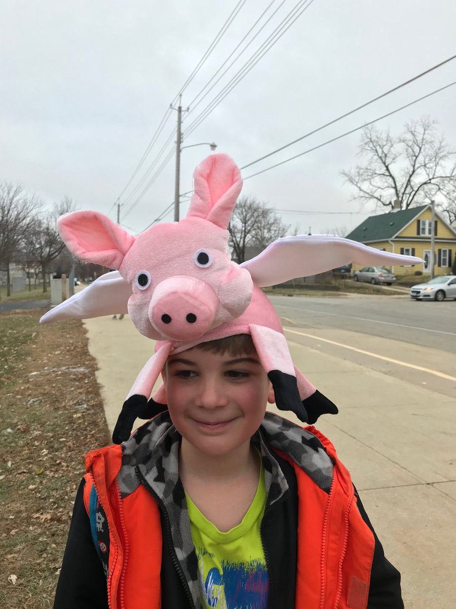 Anything can happen today at Riverside! #whenpigsfly ⁦<a href="/RiversideOtters/">Riverside Central Elementary School</a>⁩