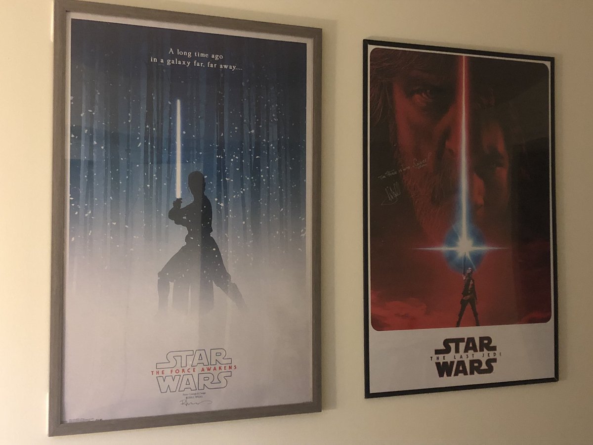 Finally got my #SequelTrilogy posters hung up. #TheForceAwakens #TheLastJedi