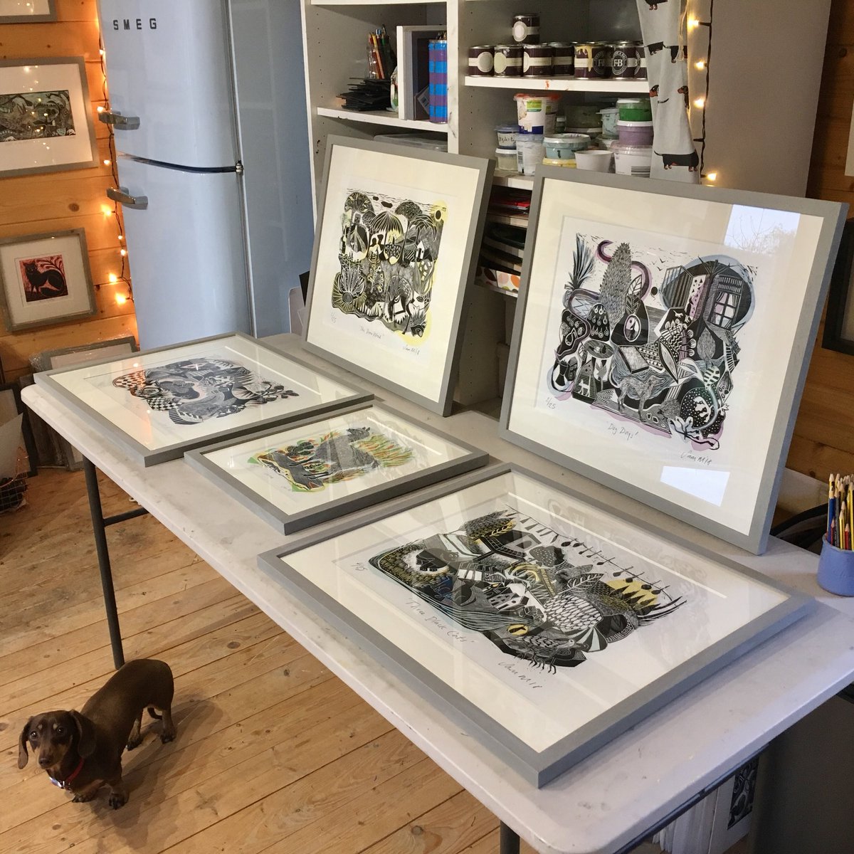All my new prints back from the framers &amp; ready for my Christmas open studio on 1st / 2nd Dec - do pop in if you can , plenty of bargains to fill your stockings !!
