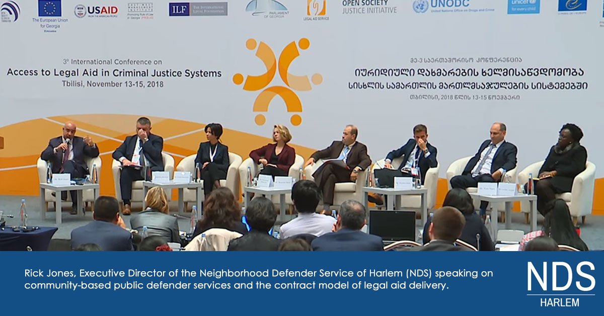 NeighborhoodDef's tweet photo. Rick Jones, Executive Director, Neighborhood Defender Service of Harlem, speaking on community-based public defender services and the contract model of legal aid delivery at #legalaid2018
#ndsharlem #ilac @UNDP @Geoparliament @theilf @OpenSociety https://t.co/DH3C1Tau4Z