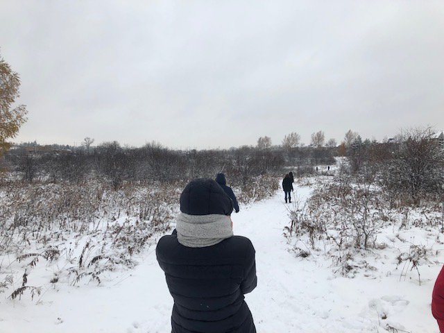 Mr_Schellenberg's tweet photo. Had an amazing time at Northern Lights going on a nature walk, with a powerful narrative around truth and reconciliation; love activities such as the solitude walk and ephemeral art, which can be adapted for teacher PD and K-12 learners. #yrdsb #YRDSBQuest Awesome facilitators! https://t.co/HVVQa3x3uq