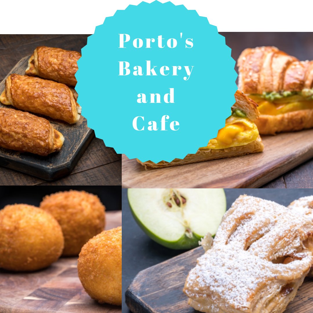 doit_LA's tweet image. Porto's Bakery and Cafe: 315 N Brand Blvd Glendale, CA 91203 ($)

HOURS:
Monday-Thursday: 6:30 a.m. - 8:30 p.m.
Friday-Saturday: 6:30 a.m. - 9:00 p.m.
Sunday: 7:00 a.m. - 7:00 p.m.