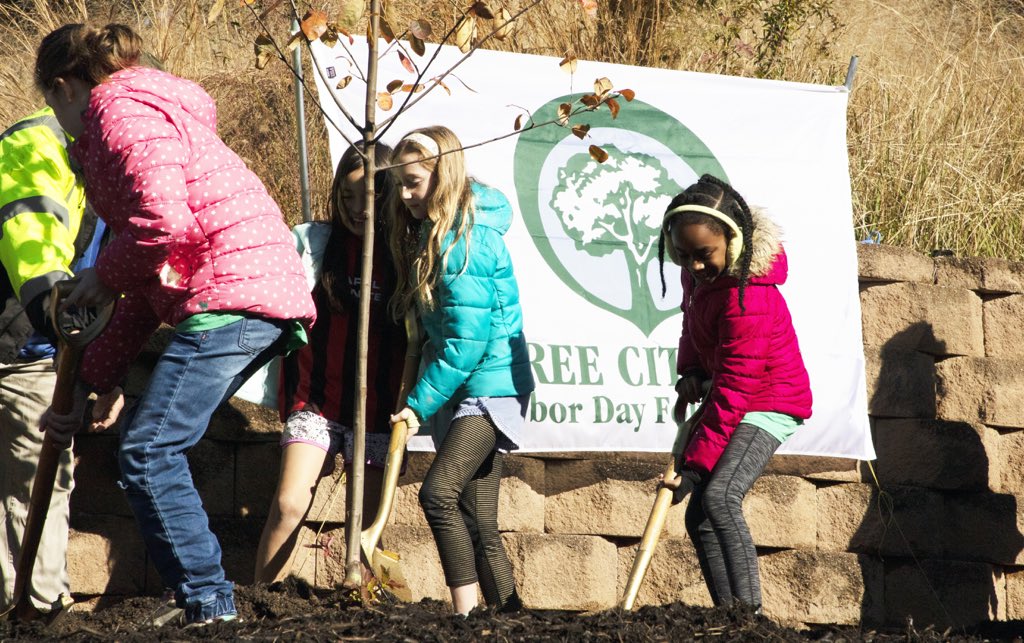 The 2018 Arbor Day celebration was held this morning <a href="/chpublib/">Chapel Hill Public Library</a> Third graders from <a href="/Esteshillseagle/">Estes Hills</a> Estes Hills planted a beautiful tree, ‘Autumn Brilliance.” For more about the history of Arbor Day and trees in Chapel Hill, visit townofchapelhill.org/trees
