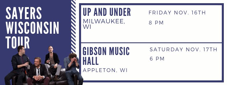 sayersofficial's tweet photo. Tonight at Up and Under on Brady St! - https://t.co/JAC70DoIVf https://t.co/Kw28uBvIzg