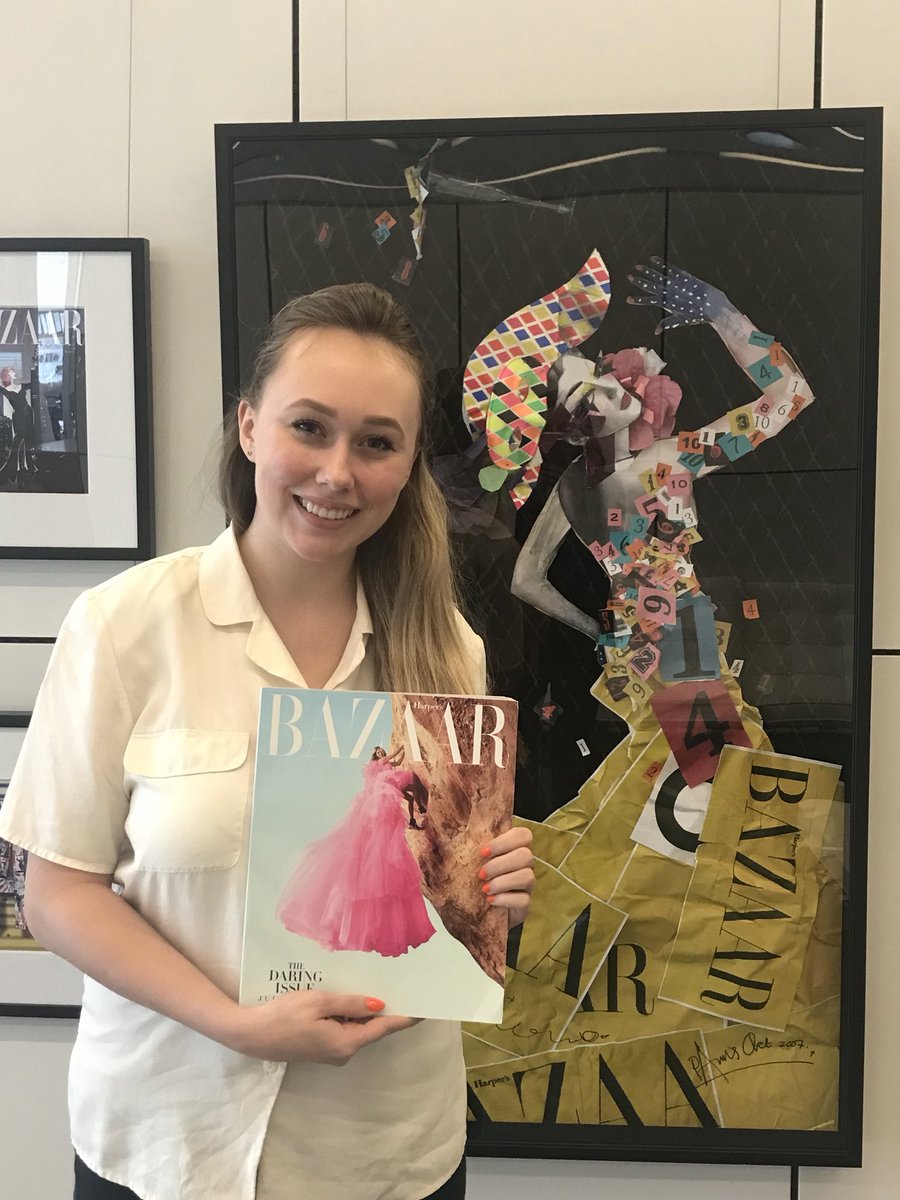 Our #InternoftheWeek, hot off the press! Kadie Roberts ‘19 is an intern at <a href="/harpersbazaarus/">Harper’s BAZAAR</a>.