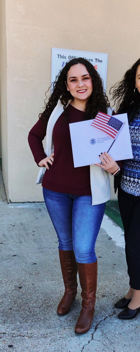 attackonbarb's tweet photo. After 7 years, your girl is finally a US citizen! Rt to make a trump supporter mad lmaoo https://t.co/fzRgOfm09r