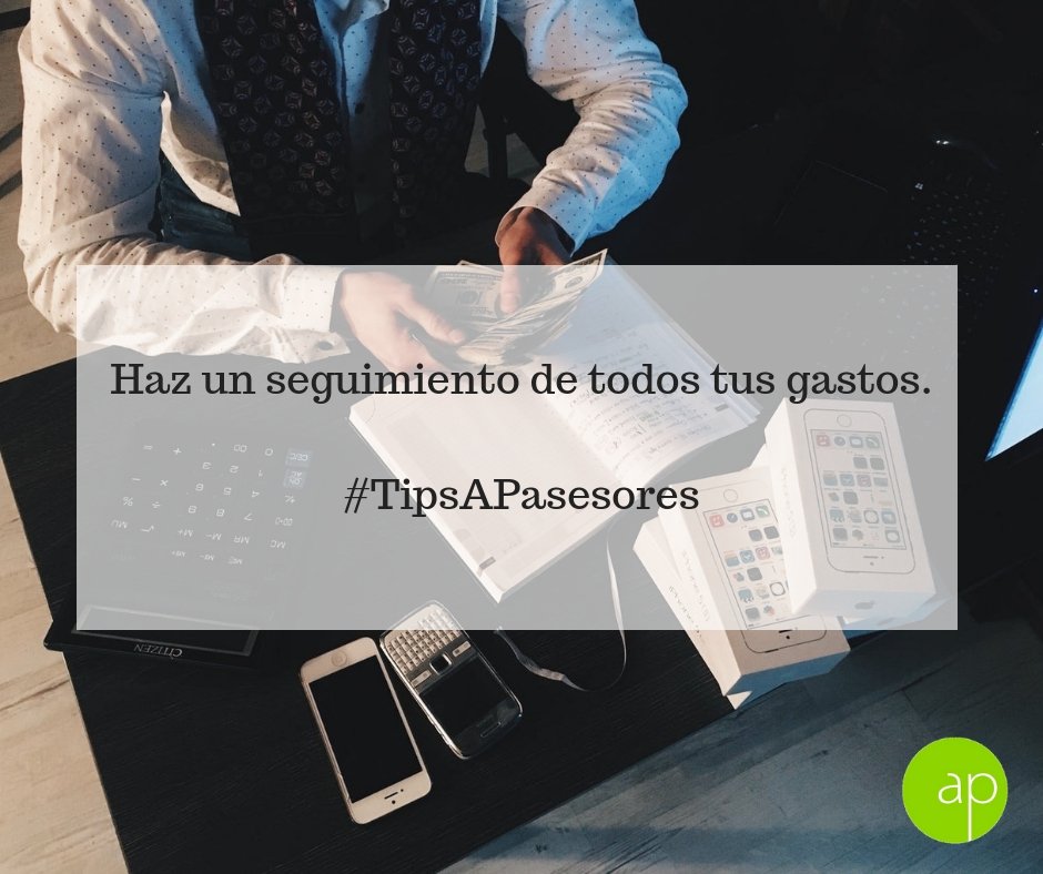 AP_asesores's tweet photo. Registra tus gastos, el primer paso para ahorrar es determinar cuánto gastas. #TipsAPasesores https://t.co/7mn0XTFRK8