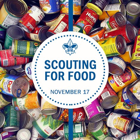 By supporting Scouting For Food, you help those in need right here in our community. Please remember to have your food donations out tomorrow by 9 a.m.