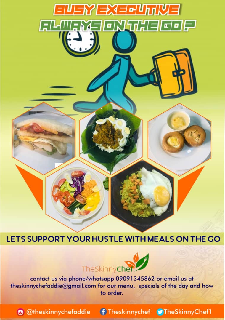 BIGnewsNigeria's tweet photo. @TheSkinnyChef1 Supports your work, meetings and corporate events with 'quick and quality meals'. https://t.co/xbITCouyuf