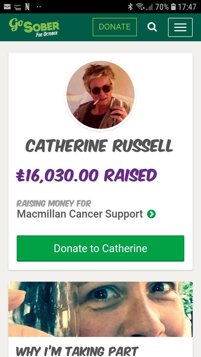 #FridayMotivation unbelievable amount raised so far by @catherinerusse2 but can we help to reach a magnificent 17k before the end of November? That would be truly amazing!! #Ihopeso #awesomelesbiansurgeon #keepdonating #raisetheroof #breaktheceiling #Gosoberforoctober