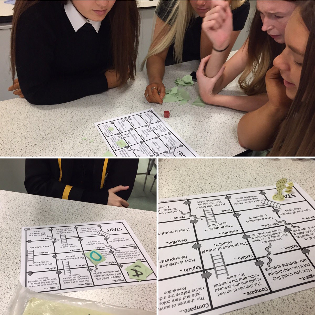 Some #BloomsTaxonomy snakes and ladders games for National 5 revision today. Thanks @LornshillSocSub for the brilliant ideas!