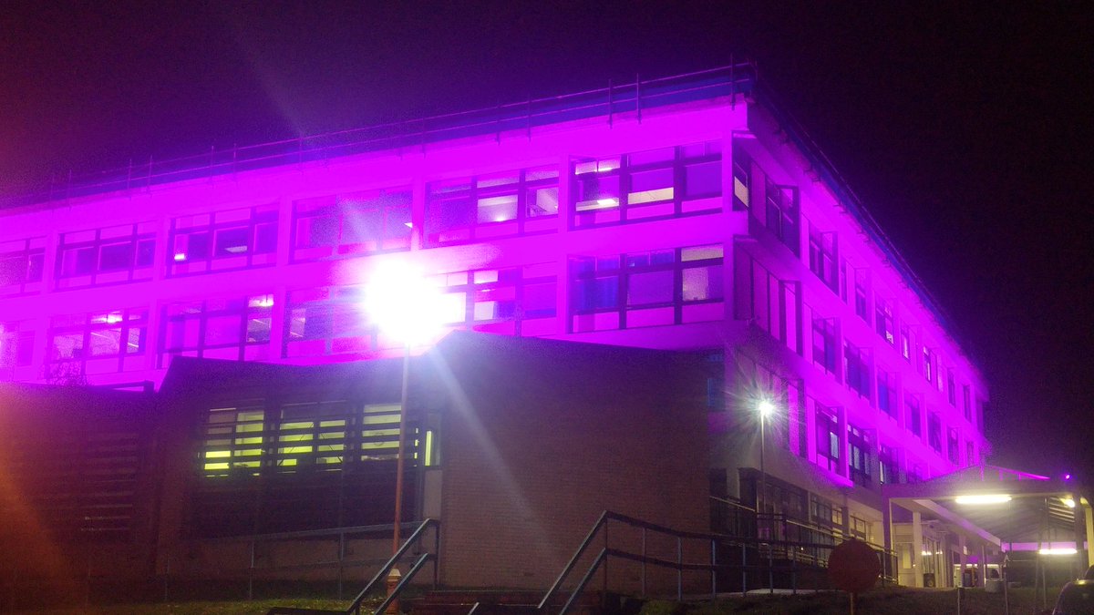 neonataldoc's tweet photo. #WorldPrematurityDay @ASPHFT St. Peter's Hospital Abbey Wing and NICU looking their purple best for World Prematurity Day thanks @LittleRooFund and cake bakers for all the hard work helping babies who need a little extra help! https://t.co/WnQKNtEKY2