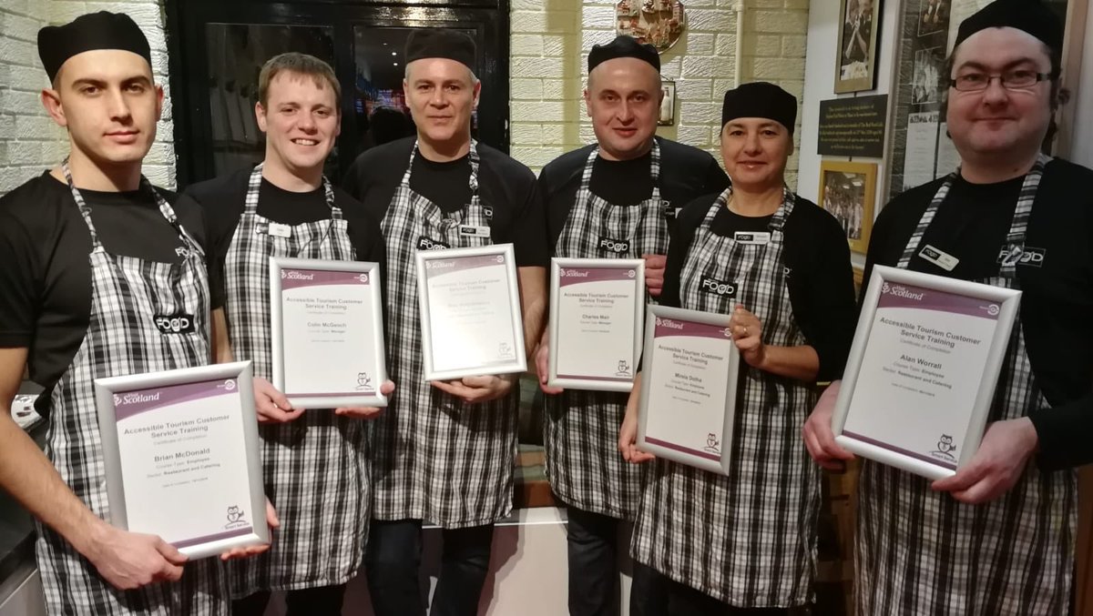 therealfoodcafe's tweet image. @VisitScotland @lomondtrossachs @EuansGuide  
Proud to announce that we have now successfully trained 10 of our team in #VS #Accessible Tourism Customer Service Course + we have our #AccessGuide up on our website accessibilityguides.org/content/real-f… 
This is just the start! Watch this space!