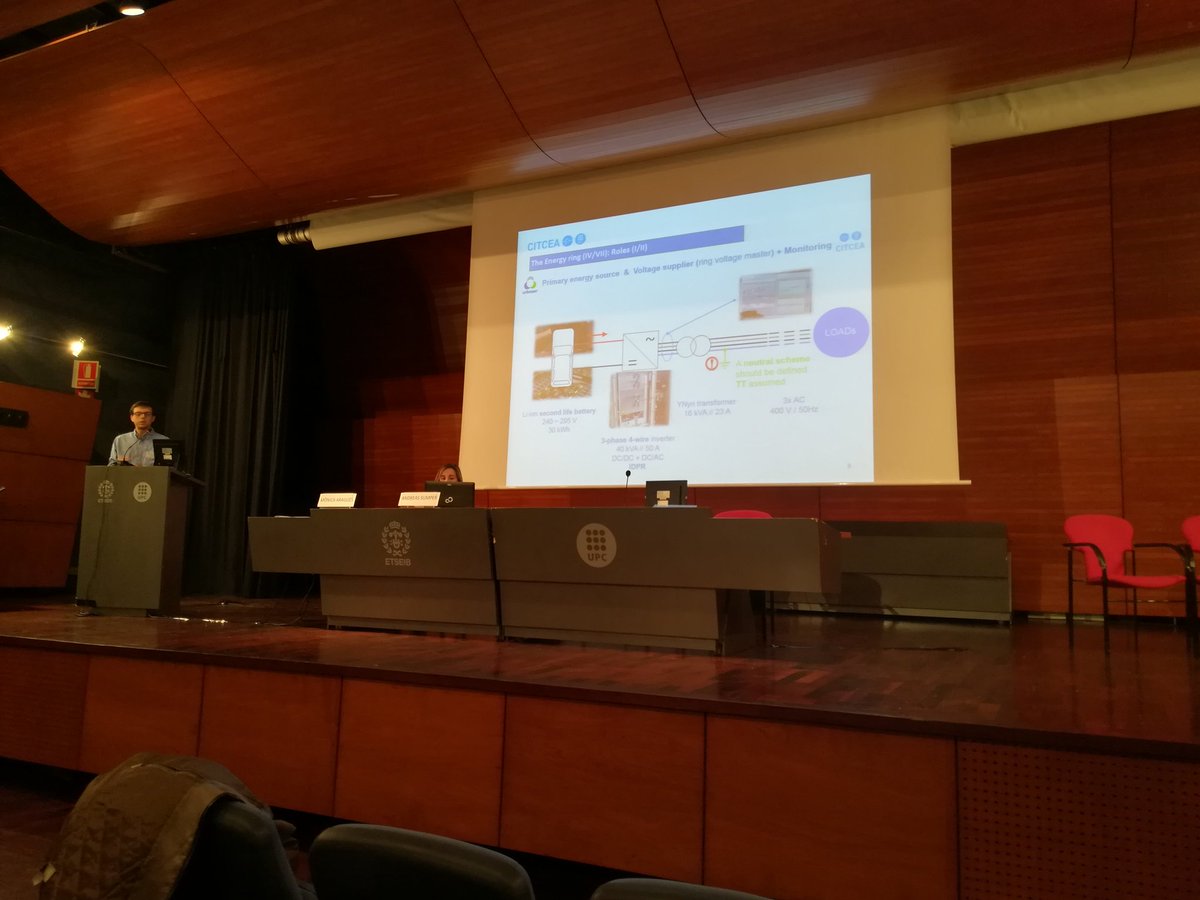 rgallartf's tweet photo. Avui en el #EnergyUnnivationCUTCEAUPC @CITCEA exel.lent presentació de @Daniel_Heredero POWER ELECTRONICS gestionant tres anells electrics des de VE https://t.co/LBmS9irAMq