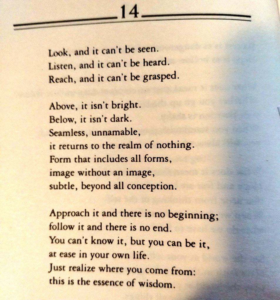 Lao-Tzu: Tao Te Ching

Chapter 14