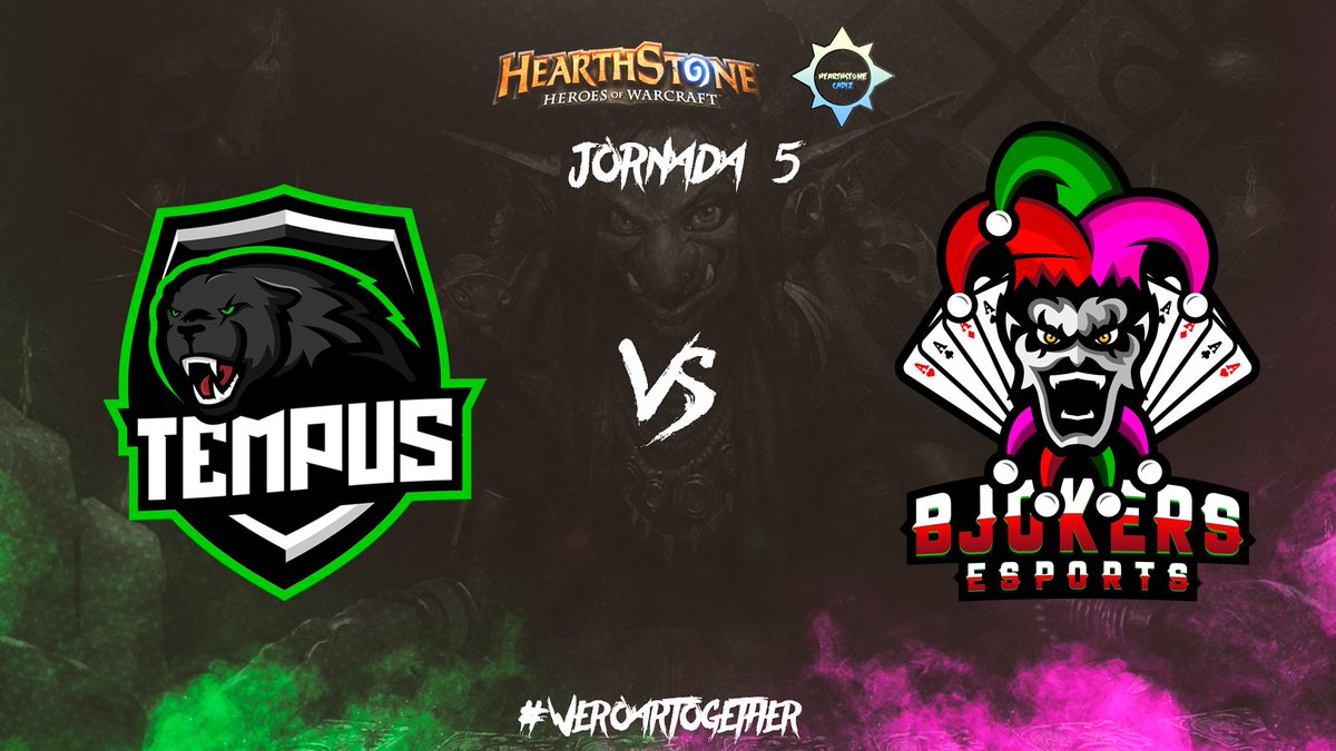 Tempus_eSports's tweet photo. [#Hearthstone][#Competición]

Quinta y última jornada importantísima donde nos vemos obligados a ganar para poder pasar a la fase eliminatoria.
¡Vosotros pod��is @Cryme_Tempus y @Gibaja86! #WeRoarTogether 💪🏻

🏆 #Liga2cabezas (@HSCadiz)
🆚 @BJokers_eSports 
⏰ 12:00 https://t.co/FWAvjBf5oS