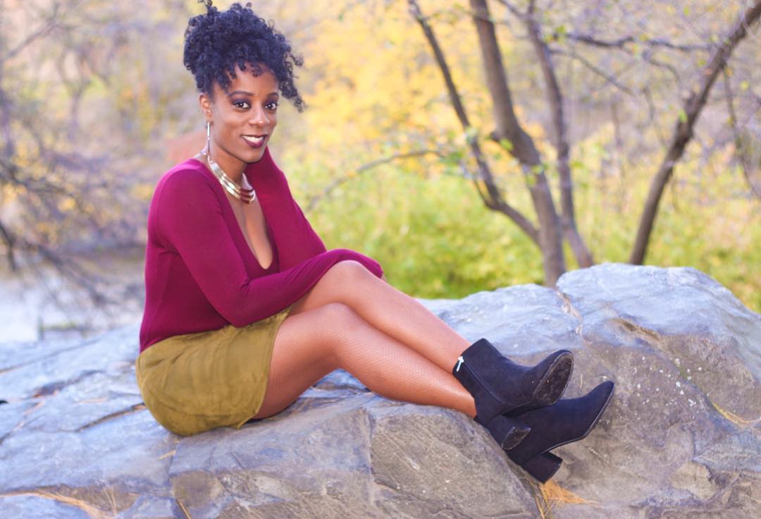 NudeBarre's tweet photo. @flywithqueenie looks amazing in her Fall #ootd featuring our fishnets! Show us your Fall Fashion using #nudebarre ✨ https://t.co/Y6v34n0oPx