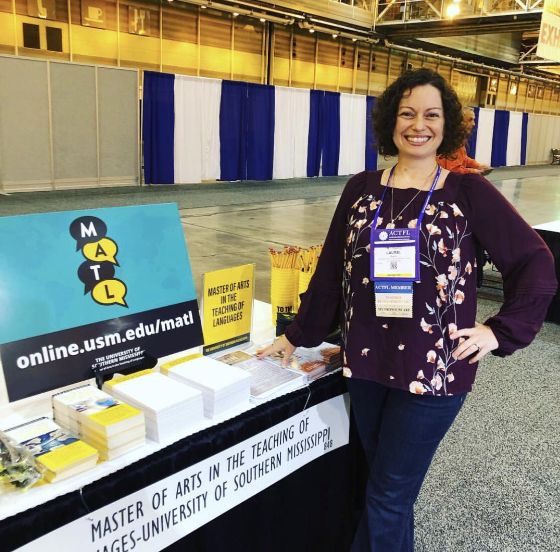 Come see <a href="/doctorlaurel/">Dr. Laurel Hodges</a>  at #ACTFL2018 Booth 848 and learn more about #USMMATL