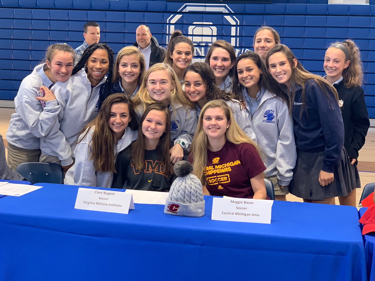 Congratulations to both Maggie Basse - Central Michigan and Clare Nugent - VMI who committed to play soccer next year!! Best of luck ladies!! Go Knights ⚽️💙⚽️💙