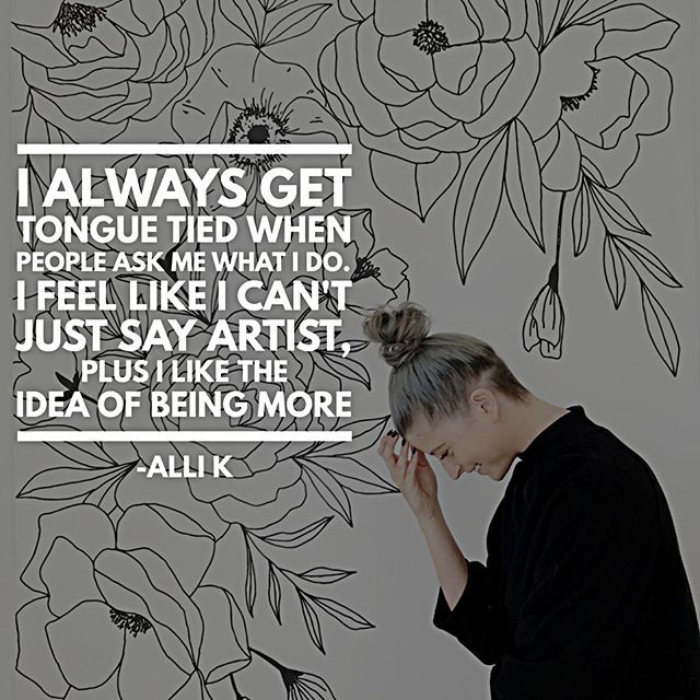 VeryPrivate_Art's tweet photo. “I always get tongue-tied when people ask me what I do — it’s never a simple answer. I feel like I can’t just say artist, plus I like the idea of being more.”
-Alli K @allikdesign
✒️ @theeverygirl_
•
🔥Your opinion?
•
•
#AlliK #theeverygirl #muralist … https://t.co/euG13pLjMh https://t.co/0bUMd6rdcm