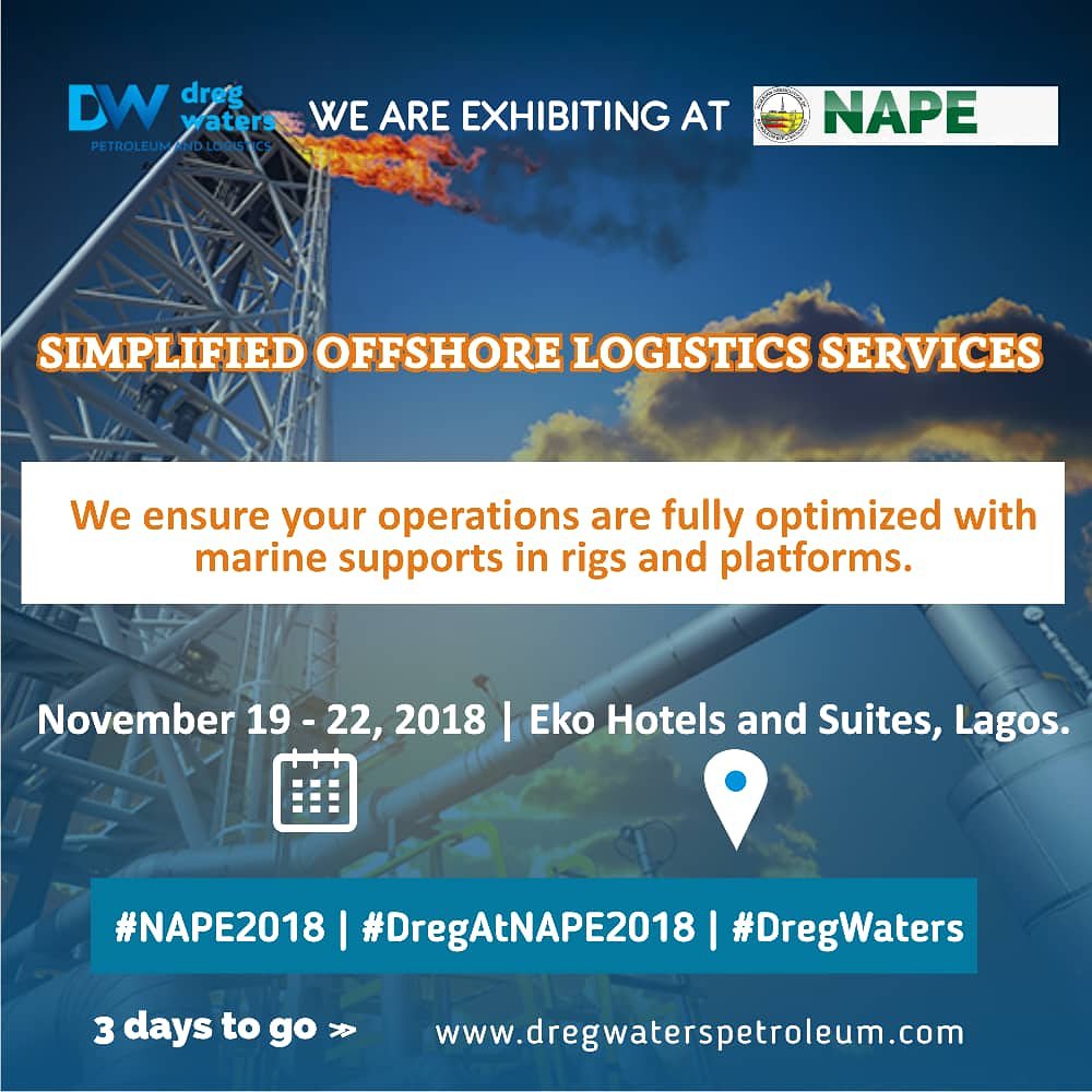 dregWaters's tweet photo. Simplified offshore logistics services is an expression of how grounded we are in the #OffshoreLogistics industry
Let talk business at #NAPE2018
#DregWatersAtNAPE2018
#DregWaters | https://t.co/5vgGc1yf1P https://t.co/W4EPEhYLWH