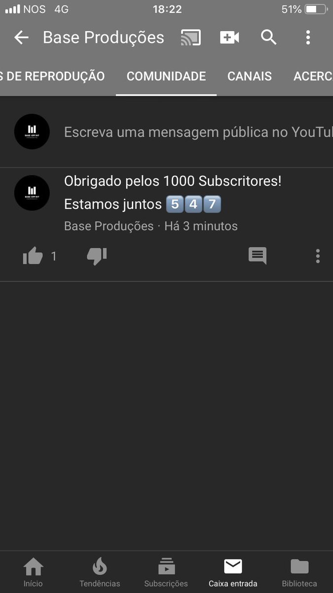 baseoff547's tweet photo. Já somos mais de 1000 no YouTube 5️⃣4️⃣7️⃣ https://t.co/z1TQ5fAASE