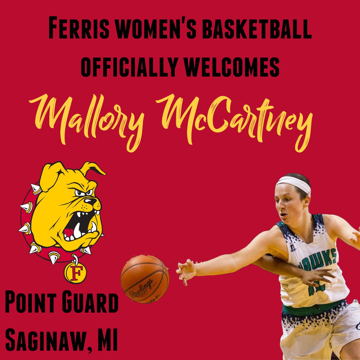 kfaustin's tweet photo. Welcome to the @FerrisWBBall family!  Thrilled about welcoming this young lady to @ferrisathletics and our program.  #GoDawgs #7core #pursuitofexcellence #futuredawg https://t.co/K2umuPzxaV