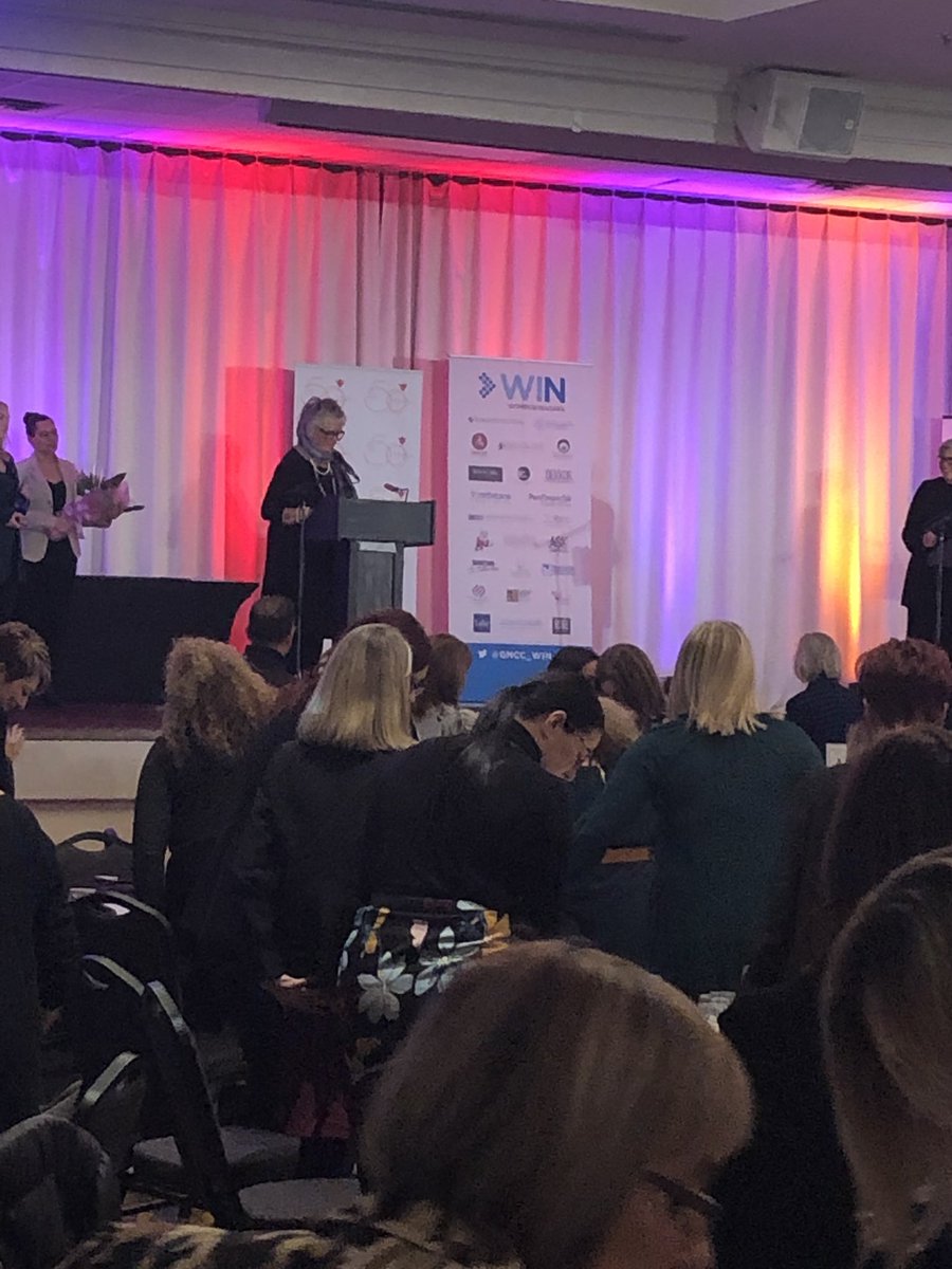 SSabourinNRP's tweet photo. A standing ovation for a phenomenal and inspirational community advocate and leader @BettyLouSouter, recognized with the lifetime achievement award at #WIBA2018 https://t.co/3F52tmFsTg