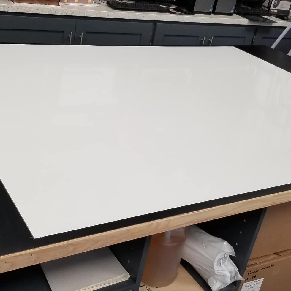 MrMacari's tweet photo. Dom and Chandler did an amazing job on our new mobile design/work table.  It opens up a whole new design and communication space.   Students can layout concepts right on the white board table top.  Come check out their work.  #Smithfieldcte #shslegacy https://t.co/R4YXMGvXTm