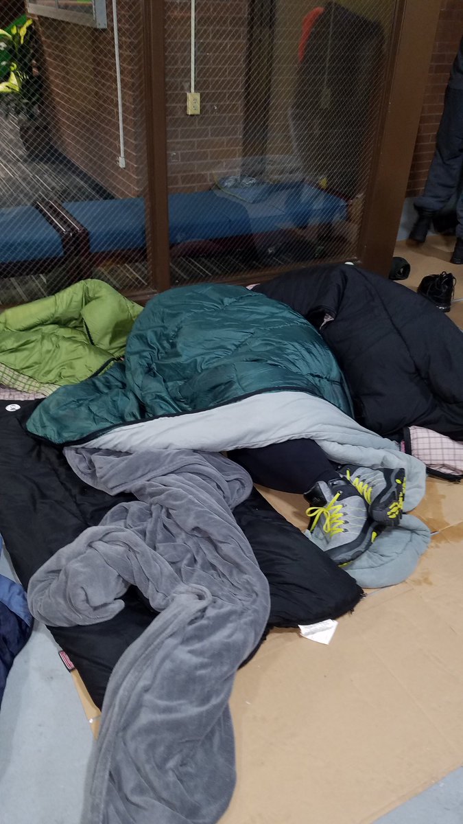 DCReEngagement's tweet photo. The @OSSEDC @DCReEngagement slept out on the street last night to bring awareness to youth homelessness in DC. Over 30% of our clients are homeless. We partner with @CovenantHouseDC for housing, GED, and other services to help end youth homelessness! #backontrackdc #SleepOutDC https://t.co/41gGAVF0JS