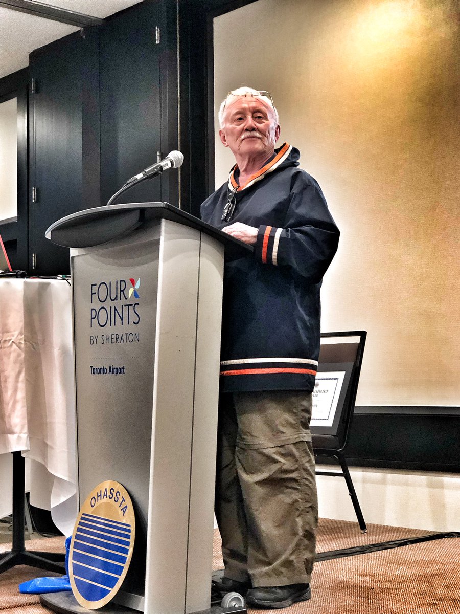 La_Dall's tweet photo. Elder Piita Irniq, survivant des écoles résidentielles, nous parle de son peuple et de son passé: “Recover the culture we have lost is the only way to heal”. #OHASSTA18 #TheNext150 https://t.co/y9oFu655eT