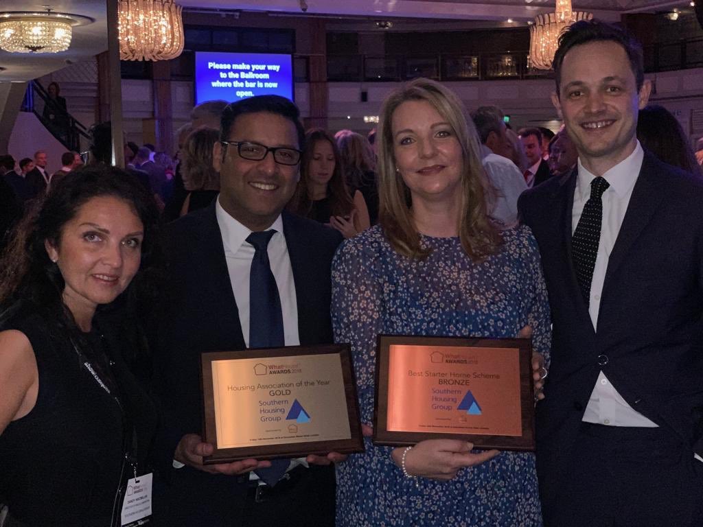 SH_NewHomes's tweet photo. We’re thrilled to have won Gold (@SHGroupUK) &amp; Bronze (#BowRiverVillage) at the @What_House Awards 2018. #WhatHouseAwards #WhatHouse https://t.co/n8FPUi6fmL