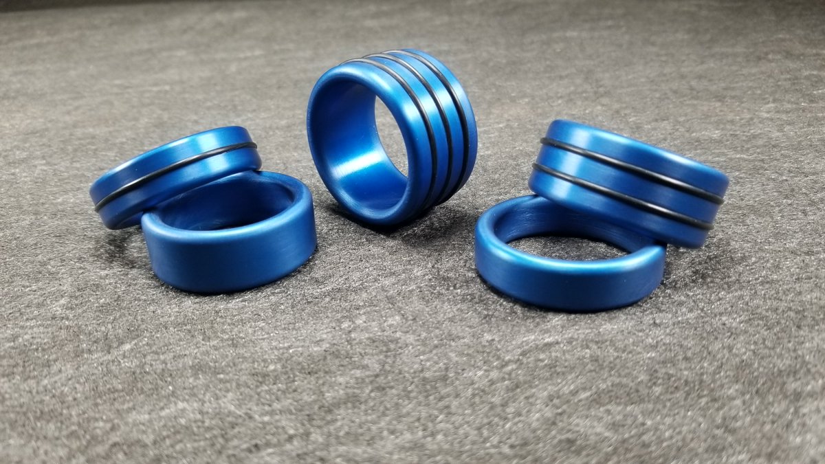 BallisticMetal's tweet photo. Feeling blue...well this time it's a good thing if you've got one of our new Blue Anodized Glans rings on your shaft. #glansring #headring #shaftring #cockring https://t.co/25gCSioO0F