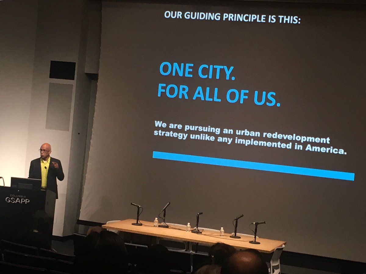 ColumbiaGSAPP's tweet photo. Maurice Cox, director of @CityofDetroit's Planning &amp; Development Dept. delivers the #actsofdesign afternoon keynote: https://t.co/wq77yAhCJ6 https://t.co/4ham883PWG