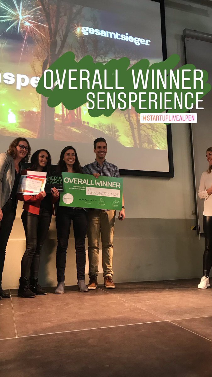 startuplive's tweet image. Overall winner of #startuplivealpen
SENSPERIENCE #startuplive