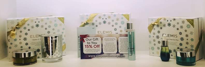 Did you know that in each Elemis gift set that you purchase from Simpsons there is a voucher inside giving you 15% off any beauty treatments when you spend £50 or more before the end of January ⁉️

What an even better excuse to treat yourself! Or someone else   <a href="/simpsonsbeauty/">SimpsonsBeautyGroup</a>
