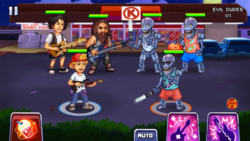 PocketGamer's tweet photo. Remember that bit in the Bill and Ted movies where Bill and Ted aimlessly wander through a forest with a fat bassist? No? Don't play Bill and Ted's Wyld Stallyns then - our review https://t.co/zi2bTcv7Pe https://t.co/0oEEbZA3cP