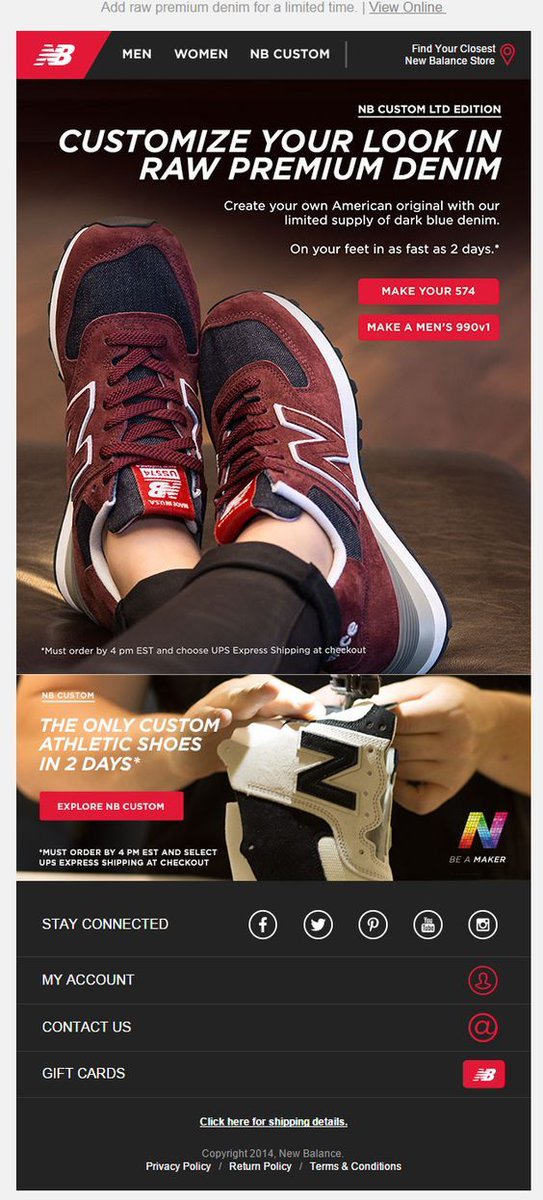 new balance email sign up
